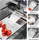 Modern Stainless Steel Multifunctional Kitchen Sink with Dual Waterfalls