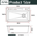 Modern Stainless Steel Multifunctional Kitchen Sink with Dual Waterfalls