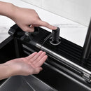 Multifunctional Kitchen Sink with Adjustable Dual Waterfalls