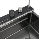 Multifunctional Kitchen Sink with Adjustable Dual Waterfalls