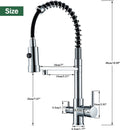 Elegant 3-in-1 Pull-Out Kitchen Faucet