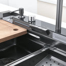 DANUBE-W12 | Multifunctional Kitchen Sink Set Stainless Steel Nano Double Waterfall Sink