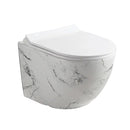Wall-Hung Toilet – White Marble