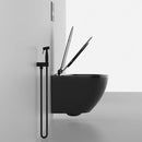 Wall-Hung Toilet with Built-In Cistern – Matte Black
