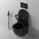 Wall-Hung Toilet with Built-In Cistern – Matte Black