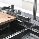 Modern Multifunctional Kitchen Sink with Dual Waterfall