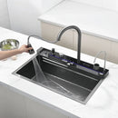 Modern Multifunctional Kitchen Sink with Double Waterfall