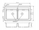 Granite Sink Granitan Duet 75cm with 2 Bowls