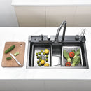DANUBE-W12 | Multifunctional Kitchen Sink Set Stainless Steel Nano Double Waterfall Sink
