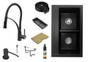 Granitan Duet 75cm Multifunctional Granite Sink with 2 Basins