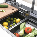 DANUBE-W12 | Multifunctional Kitchen Sink Set Stainless Steel Nano Double Waterfall Sink