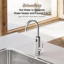 Instant Heating Faucet with Built-in Water Heater Briwellna KM12-Silver