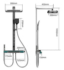 Modern Hydromassage Shower with Display and LED Lighting D38-G
