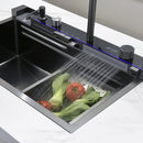 DANUBE-W12 | Multifunctional Kitchen Sink Set Stainless Steel Nano Double Waterfall Sink