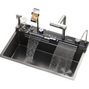 80cm Modern Multifunctional Kitchen Sink with Dual Waterfall 20-in-1