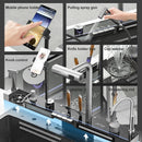 80cm Modern Multifunctional Kitchen Sink with Dual Waterfall 20-in-1