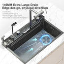 85cm Modern Multifunctional Kitchen Sink with Dual Waterfall 20-in-1