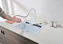 60cm White Multifunctional Kitchen Sink with Dual Waterfall