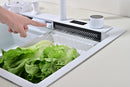 60cm White Multifunctional Kitchen Sink with Dual Waterfall