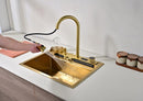 60cm Gold Multifunctional Kitchen Sink with Dual Waterfall