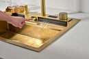 60cm Gold Multifunctional Kitchen Sink with Dual Waterfall