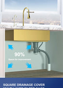 60cm High-Quality Multifunctional Kitchen Sink in Gold Color
