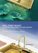 60cm High-Quality Multifunctional Kitchen Sink in Gold Color