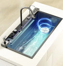 100cm Modern Multifunctional Kitchen Sink with Dual Waterfall