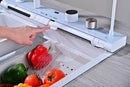 White Multifunctional Kitchen Sink with Adjustable Double Waterfall