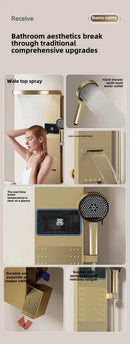 Luxury Shower Panel with Display – Gold W22-Gold