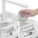 White Mini Multifunctional Kitchen Sink with Cover
