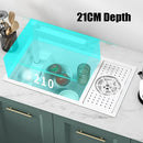 White Mini Multifunctional Kitchen Sink with Cover