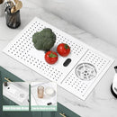 White Mini Multifunctional Kitchen Sink with Cover