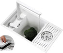 White Mini Multifunctional Kitchen Sink with Cover