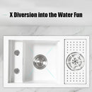 White Mini Multifunctional Kitchen Sink with Cover