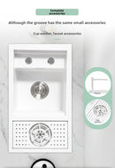 White Mini Multifunctional Kitchen Sink with Cover
