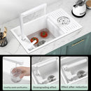 White Mini Multifunctional Kitchen Sink with Cover