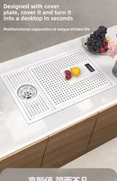 White Mini Multifunctional Kitchen Sink with Cover