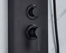 Luxury Hydromassage Shower Panel with LED Lighting — Black Matte