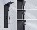 Luxury Hydromassage Shower Panel with LED Lighting — Black Matte