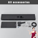 Luxury Hydromassage Shower Panel with LED Lighting — Black Matte