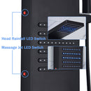 Luxury Hydromassage Shower Panel with LED Lighting — Black Matte