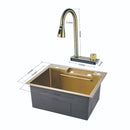 Gold Multifunctional Kitchen Sink 50cm