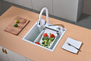 White Multifunctional Kitchen Sink 50cm