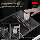 Black Mini Multifunctional Kitchen Sink with Lid