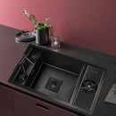 Black Mini Multifunctional Kitchen Sink with Cover