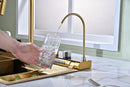 Golden Multifunctional Kitchen Sink with Adjustable Dual Waterfall