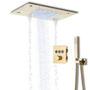 Thermostatic Ceiling-Mounted Shower with LED Lighting