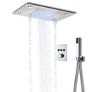 Thermostatic Ceiling-Mounted Shower with LED Lighting