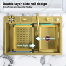 High-Quality Multifunctional Kitchen Sink in Gold Color